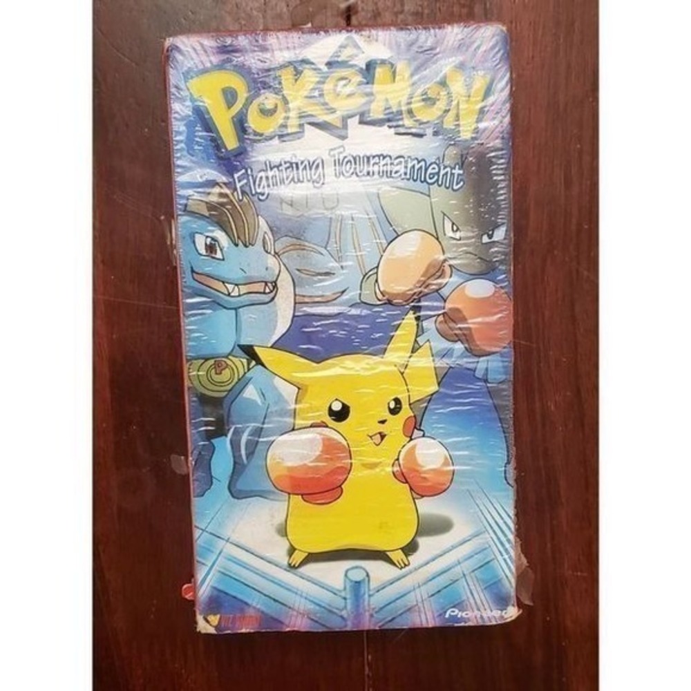 Pokemon Fighting Tournament VHS Tape Vintage Pikachu‎ Anime